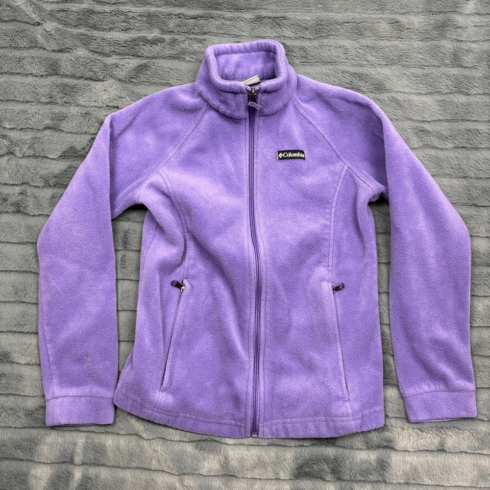 Columbia Benton Springs Full Zip Purple Fleece Jacket WG6756 Girls L 14/16